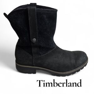 Timberland Black Suede And Leather Boots